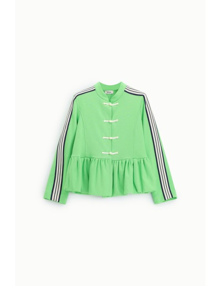 Sweatshirt zonder capuchon met knoop en volant Dixie