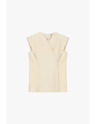 Sartoriaal gilet met gestructureerde schouders en kruisluiting Dixie