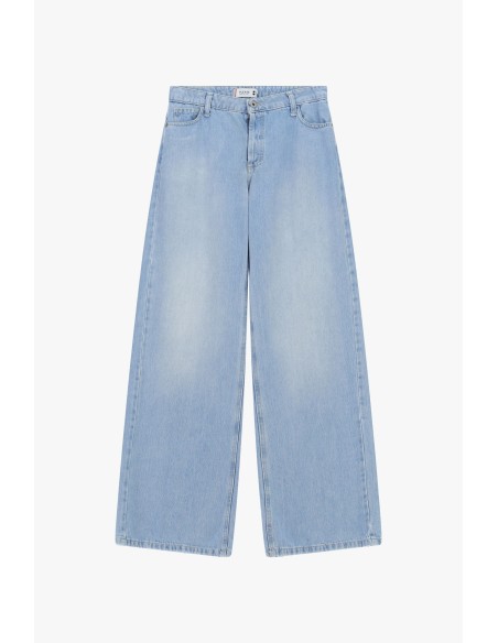 Jeans met wijde pijpen, hoge taille en vijf zakken Please