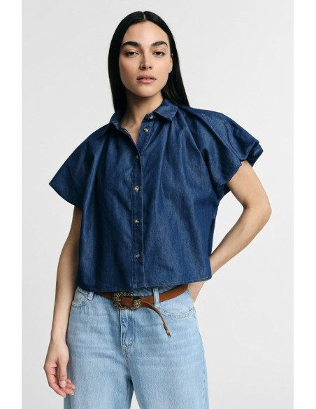 Oversized overhemd met wijde korte mouwen Please