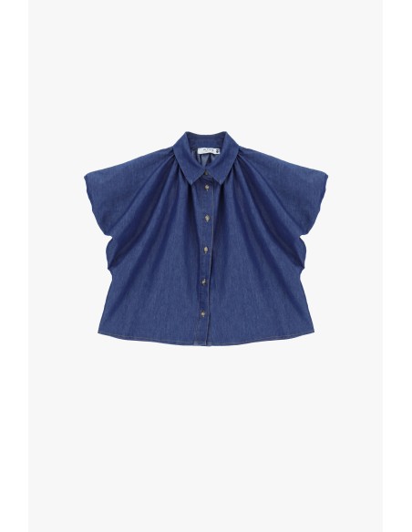 Oversized overhemd met wijde korte mouwen Please
