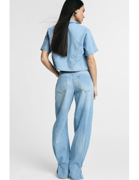 Straight jeans met speldetail Please