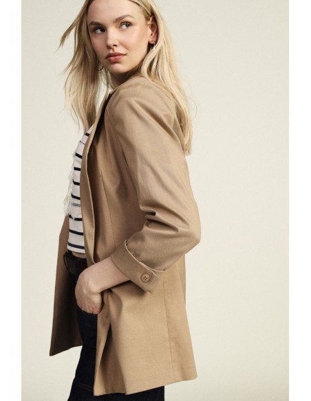 Lange regular-fit blazer met opgerolde mouwen van Dixie