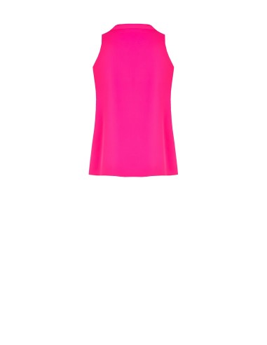 Vloeiende blouse van mat satijn met volant aan de voorkant Rinascimento