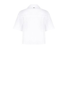 Korte oversized katoenen blouse met geplooidetail Rinascimento 2