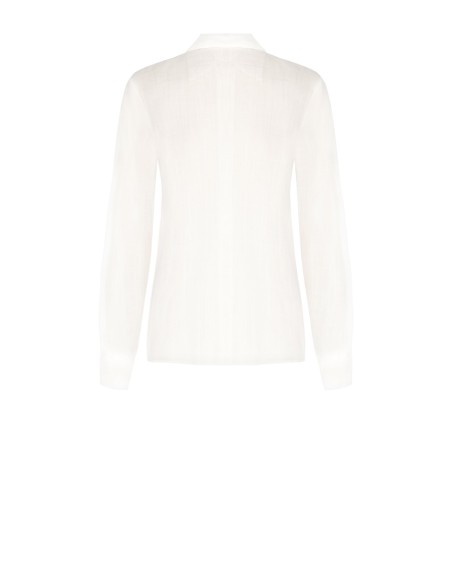 Ultralichte lyocellblouse met rozenapplicaties Rinascimento