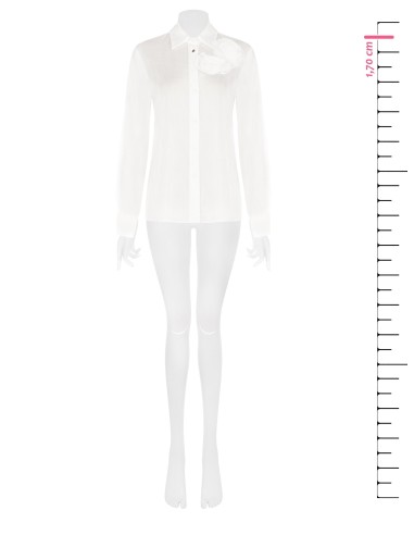 Ultralichte lyocellblouse met rozenapplicaties Rinascimento