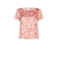 Getailleerde en soepelvallende satijnen blouse van Rinascimento