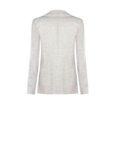 Oversized blazerjasje met tailleaccent van een viscose- en lyocellmix met driehoekige knoop van Rinascimento 2