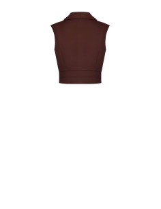 Cropped gilet van soepelvallende stof Rinascimento 2