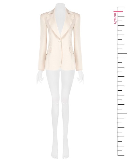 Getailleerde blazer van viscosemix met parelmoereffect van Rinascimento