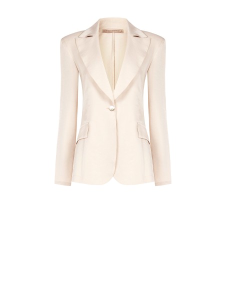 Getailleerde blazer van viscosemix met parelmoereffect van Rinascimento
