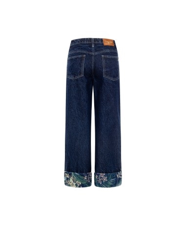 Rechte jeans met bloemenzoom Rinascimento
