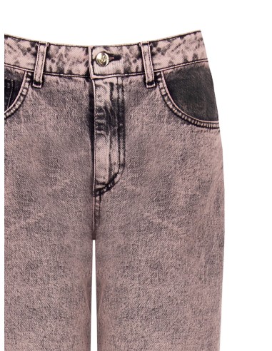 Wide-legjeans met stretch en gewassen effect van Rinascimento