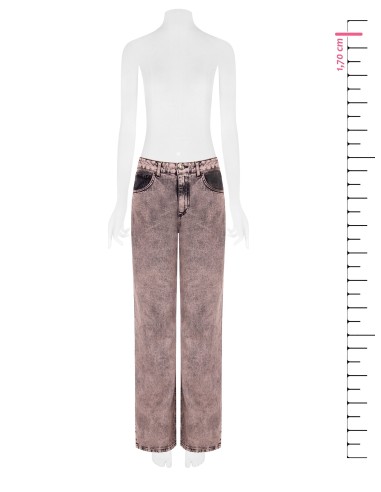 Wide-legjeans met stretch en gewassen effect van Rinascimento