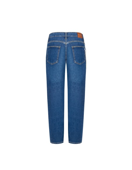 Rechte jeans met afneembare parelketting van Rinascimento