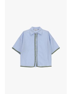 Gestreept shirt met schulpranden en korte mouwen Dixie 2