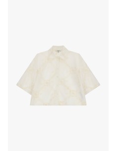Cropped blouse met geometrisch borduursel en wijde mouwen Dixie