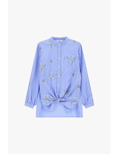 Dixie-shirt met lange mouwen en opstaande kraag