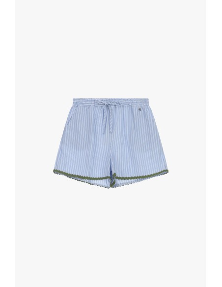 Regular-fit gestreepte shorts met decoratieve biezen van Dixie