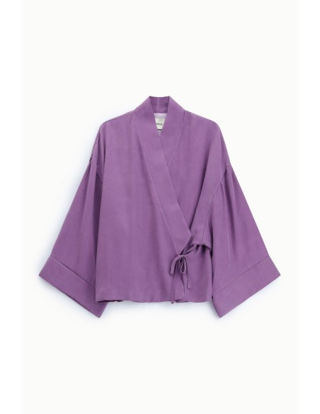 Dixie blazer in kimonomodel met soepele pasvorm en ceintuur aan de zijkant