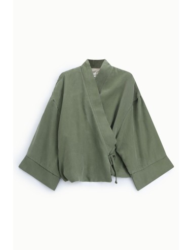 Dixie blazer in kimonomodel met soepele pasvorm en ceintuur aan de zijkant