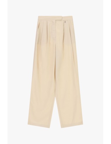 Dixie Palazzo-broek met hoge taille en plooien aan de voorkant
