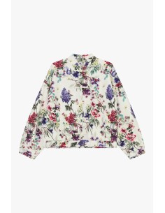 Dixie overhemdjas met bloemenprint en zakken