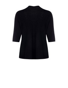 Curvy open vest van katoenmix met gevlochten en ajourgebreid breisel, met zakken – Rinascimento Curvy 2