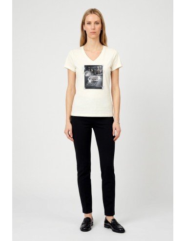 T-shirt met print en strass van Liu Jo