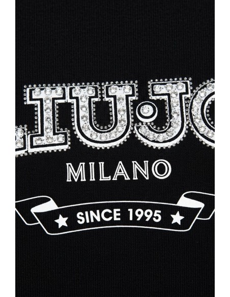 T-shirt met logo en edelstenen van Liu Jo