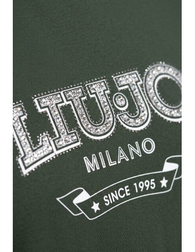 T-shirt met logo en edelstenen van Liu Jo