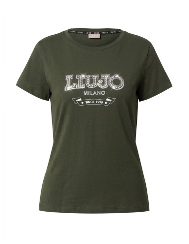 T-shirt met logo en edelstenen van Liu Jo