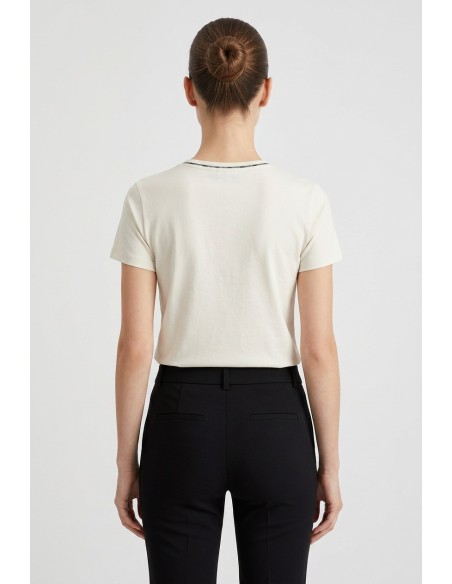 T-shirt met logo en edelstenen van Liu Jo