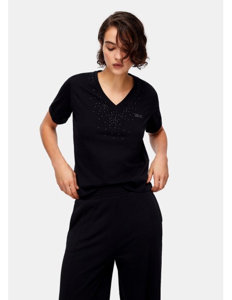 T-shirt met strass van Liu Jo