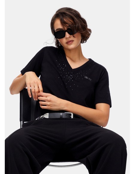 T-shirt met strass van Liu Jo