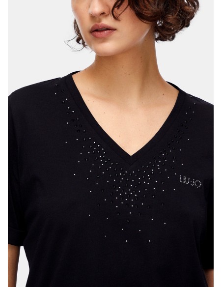 T-shirt met strass van Liu Jo