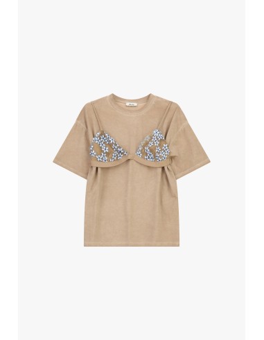 T-shirt met korte mouwen en aangebrachte bloemendetails Dixie