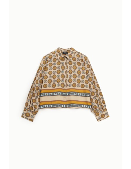 Dixie overhemd met levendige geometrische print