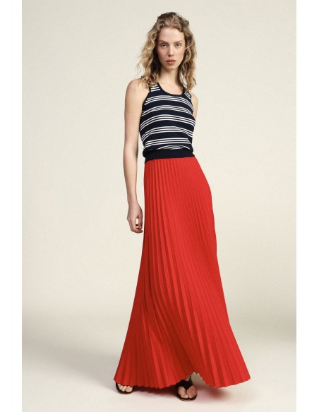 Geplooide midi-rok met elastische taille Dixie