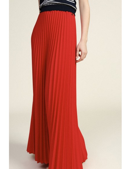Geplooide midi-rok met elastische taille Dixie