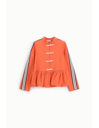 Sweatshirt zonder capuchon met knoop en volant Dixie