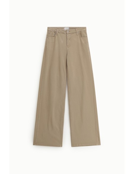 Wijde broek met vijf zakken en hoge taille, alstublieft