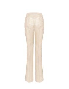Rechte broek van technische gestreepte stof met lurex en glittereffect van Rinascimento 2