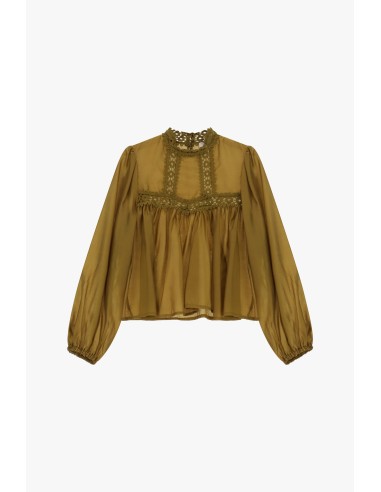 Ruime blouse met kanten inzetstukken bij de halslijn Dixie