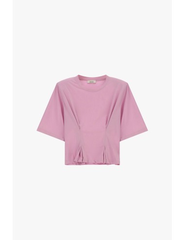 T-shirt met wijde mouwen en plooien aan de voorkant Dixie