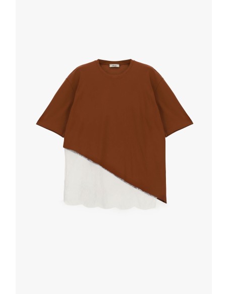 Dixie T-shirt met korte mouwen en asymmetrische details