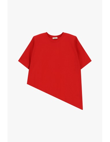 Dixie T-shirt met korte mouwen en asymmetrische zoom