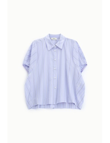 Gestreept shirt met klassieke kraag en korte mouwen Dixie