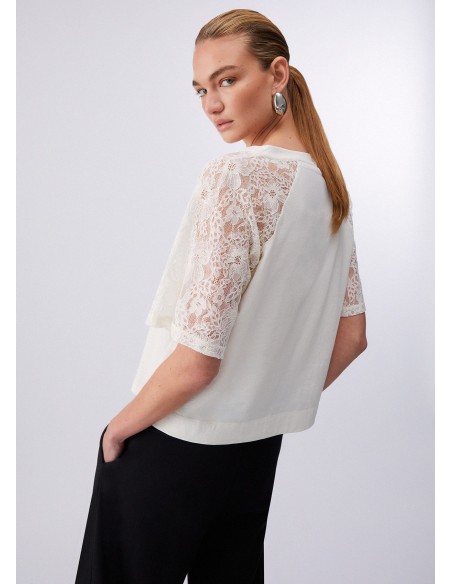 T-shirt met kanten details van Liu Jo